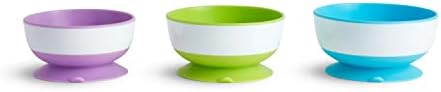 Munchkin Stay Put Suction Bowls 3 Pack Blue Green Purple 1