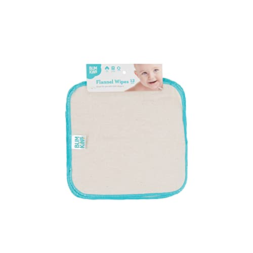 Bumkins Reusable Flannel Baby Wipes 12 Count