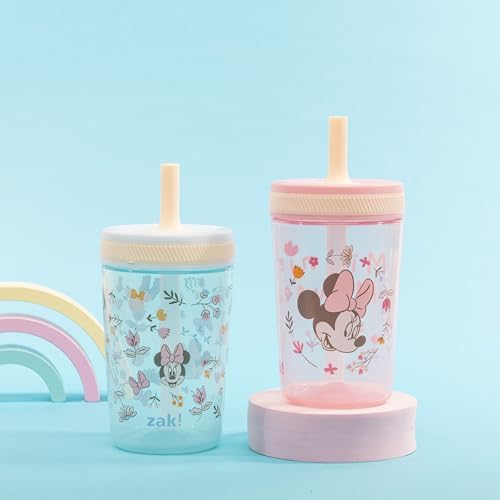 Zak Designs Disney Minnie Mouse 15oz Toddler Cups 2-Pack Durable Leak-Proof