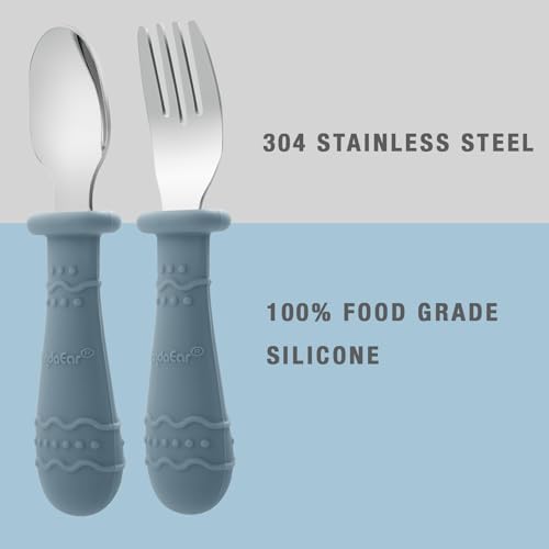 PandaEar Silicone Baby Feeding Set Toddler Utensils