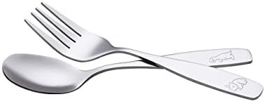ANNOVA Kids Silverware Set 6 Pieces with Engraved Dinosaurs