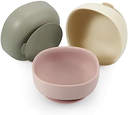 PandaEar 3 Pack Suction Bowls for Baby Toddler