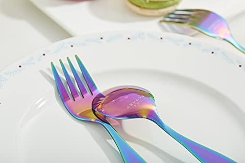 ANNOVA Kids Stainless Steel Flatware Set 6PCS Rainbow