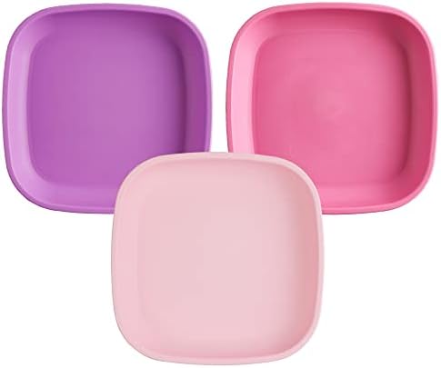 Re-Play Toddler Plates - Set of 3 22 Oz Stackable Durable