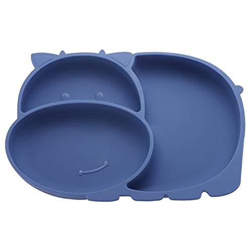 RUNDE Silicone Baby Plates with Suction Divided Placemat for Toddlers and Kids
