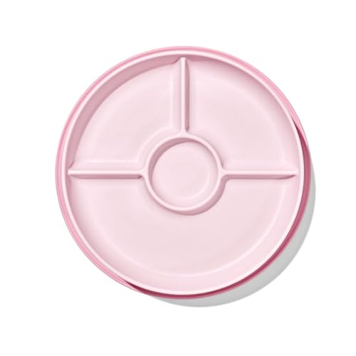 OXO Tot Stick and Stay Suction Divided Plate - Blossom 1