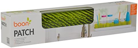 Boon Patch Countertop Baby Bottle Drying Rack - Green and White 1