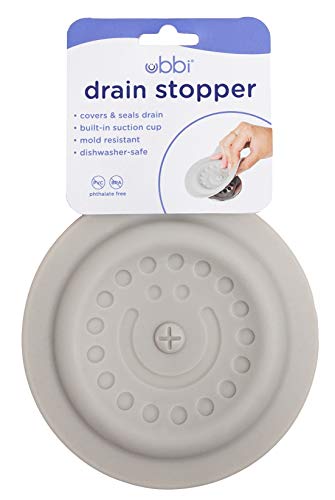 Ubbi Bathtub Drain Cover with Suction Gray