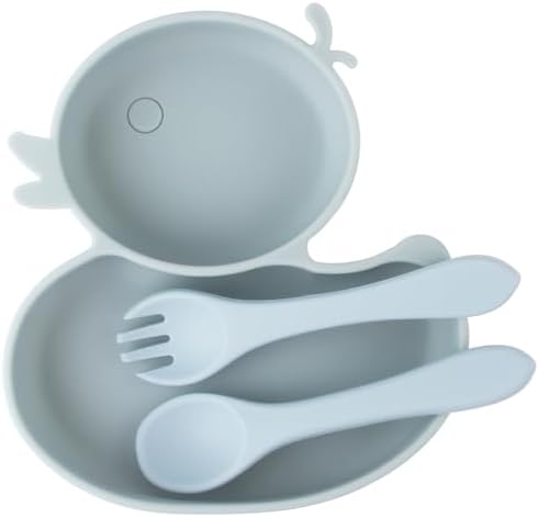 Nohlerlife Baby Suction Plate with Fork Spoon