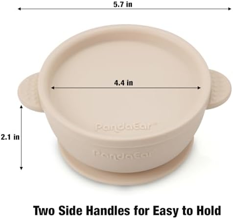 PandaEar 3 Pack Leak-Proof Baby Bowls with Suction and Lids