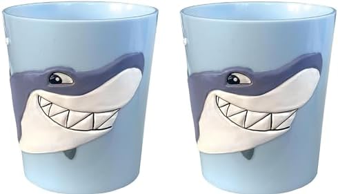 Lilys Home 3D Great White Shark Tumbler Cup 10 Ounce BPA-Free