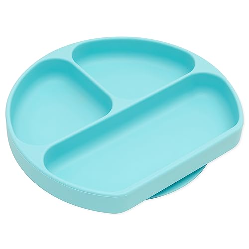 Bumkins Silicone Grip Dish - Self-Feeding Plate BPA Free Blue-GD 1 Count