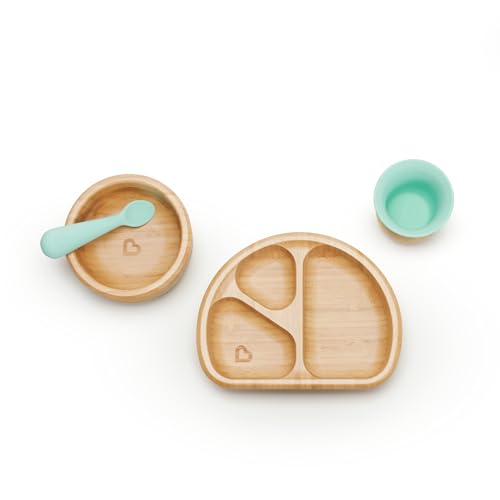 Munchkin Non-Toxic Bamboo Suction Bowl and Spoon Set