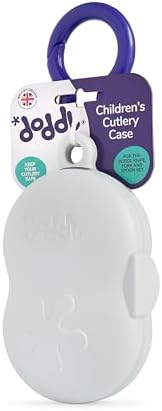 Doddl Toddler Travel Utensil Case - Dishwasher Safe Clips to Bags Strollers