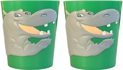 Lilys Home 3D Hippo Tumbler - 10oz BPA-Free Durable 2-Pack Grey