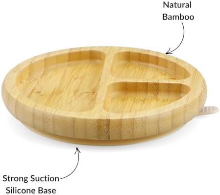 PandaEar Bamboo Suction Plate for Kids