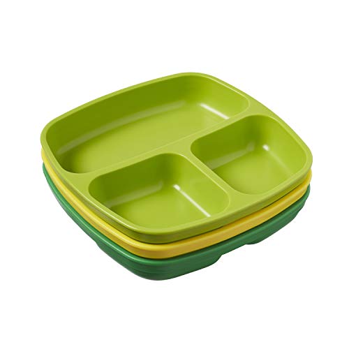 ECR4Kids My First Meal Pal 3-Pack Divided Plates