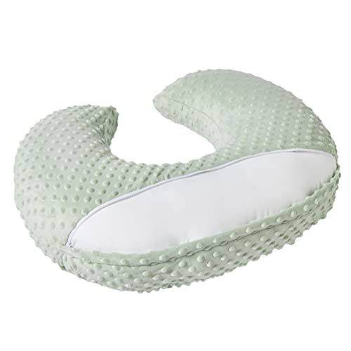 Baby Nursing Pillow with Breathable Slipcover Green