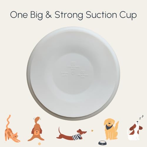 Silicone Plates with Suction - Baby Toddler Feeding Dish Beige - Dogs and Cats