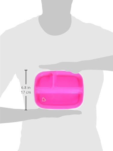 Munchkin Splash 4 Piece Toddler Plate and Bowl Set Pink Purple
