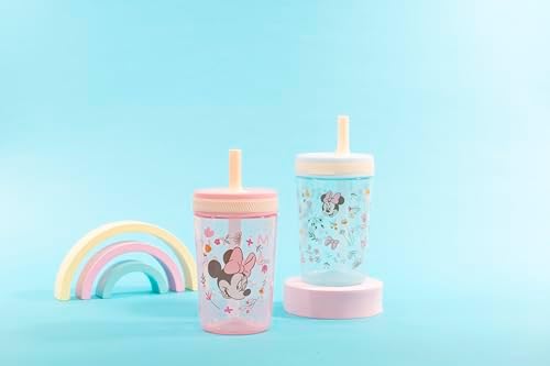 Zak Designs Disney Minnie Mouse 15oz Toddler Cups 2-Pack Durable Leak-Proof
