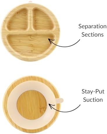 PandaEar Bamboo Suction Plate for Kids