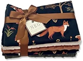 MEG Original Baby Boy Minky Burp Cloth Set of 5 Forest Friends