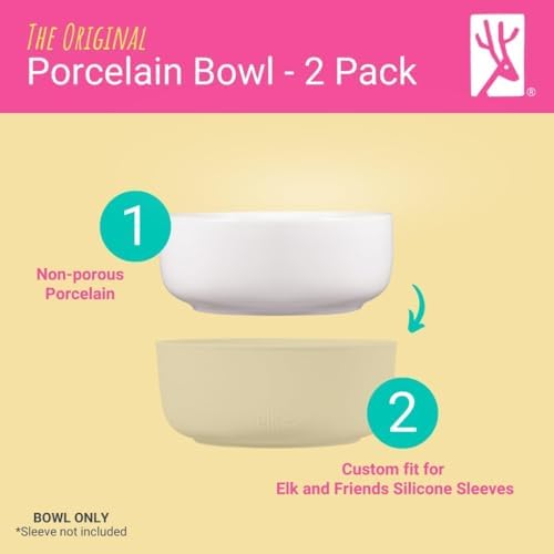 Elk and Friends Kids Porcelain Bowls 2 Pack 1