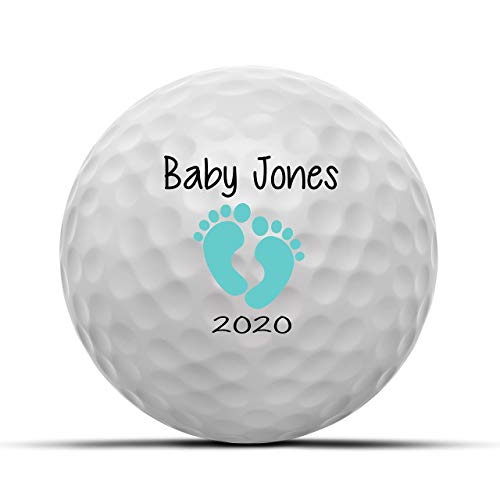 Baby Feet Announcement Personalized Golf Balls Set of 3