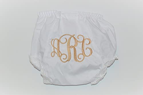 Personalized Diaper Cover with Eyelet Lace