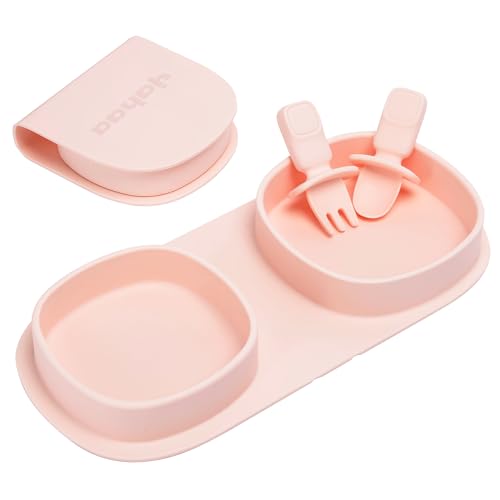 Yahaa Foldable Baby Plates with Forks and Spoons 1