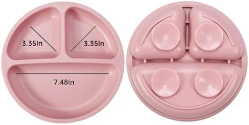 PandaEar Silicone Suction Plates for Babies 3 Pack
