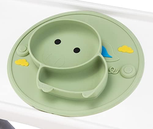 Qshare Toddler Plate - BPA-Free Suction Placemat for Kids