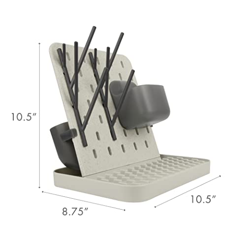 Boon Groove Vertical Baby Bottle Drying Rack - Holds 6 Bottles