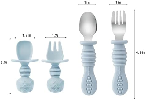 PandaEar Silicone Baby Feeding Set 11PCS Blue