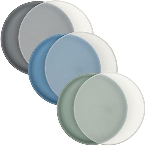 WeeSprout Non-Suction Toddler Plates with Lids 3 Pack