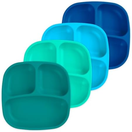 Re-Play 4 Pack 737 Divided Plates for Kids