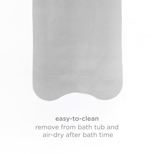 Ubbi Cushioned Non-Slip Bath Mat for Baby Gray