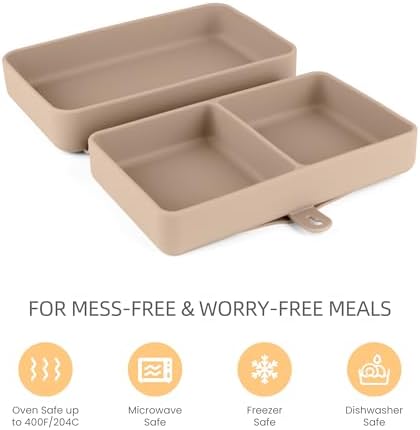 Nearbyme Foldable Silicone Baby Plate for Toddlers