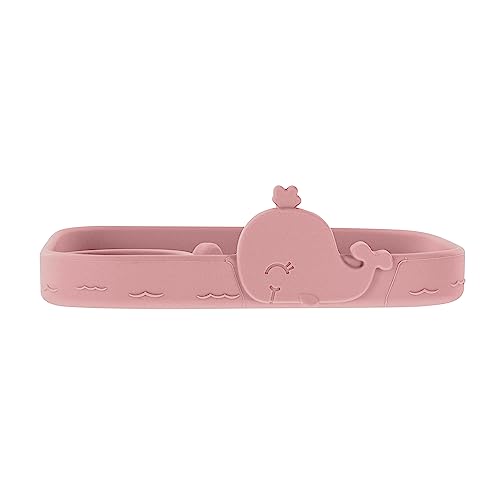 Nuby Animal Friend Silicone Round Plate Pink Whale Toddler Plate