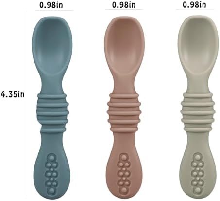 PandaEar Baby Feeding Set - 3 Plates 3 Spoons BPA-Free