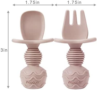 PandaEar Silicone Baby Feeding Set 2 Pack - BPA Free Divided Plate Cups