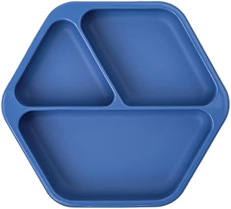 Tiny Twinkle Indigo Suction Baby Plate for Self-Feeding