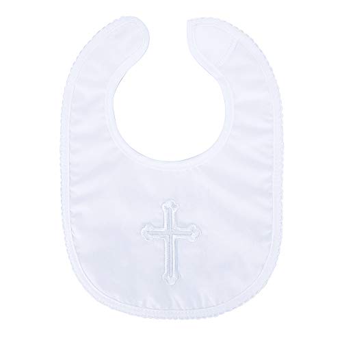 ESTAMICO Infant Baby Christening Cross Bib Socks 2 Pack
