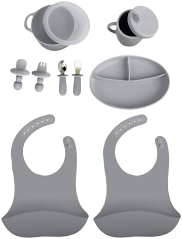 Positive Pieces Silicone Baby Feeding Set for 6-Month Olds