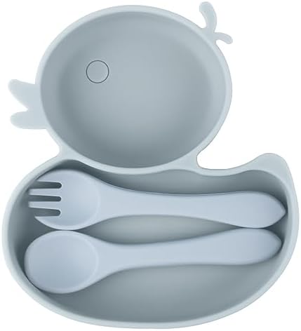 Nohlerlife Baby Suction Plate with Fork Spoon