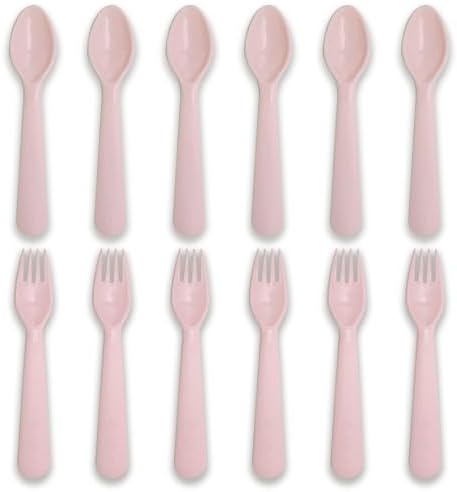 12 Pcs BPA Free Toddler Utensils Set - Pink