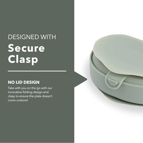 Miniware Silicone Baby Plate with Suction Foldable