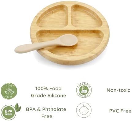 PandaEar Bamboo Suction Plate for Kids