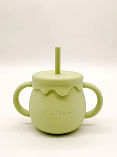 Rainbow Butterflies 8 Piece DINO Baby Feeding Set - Olive